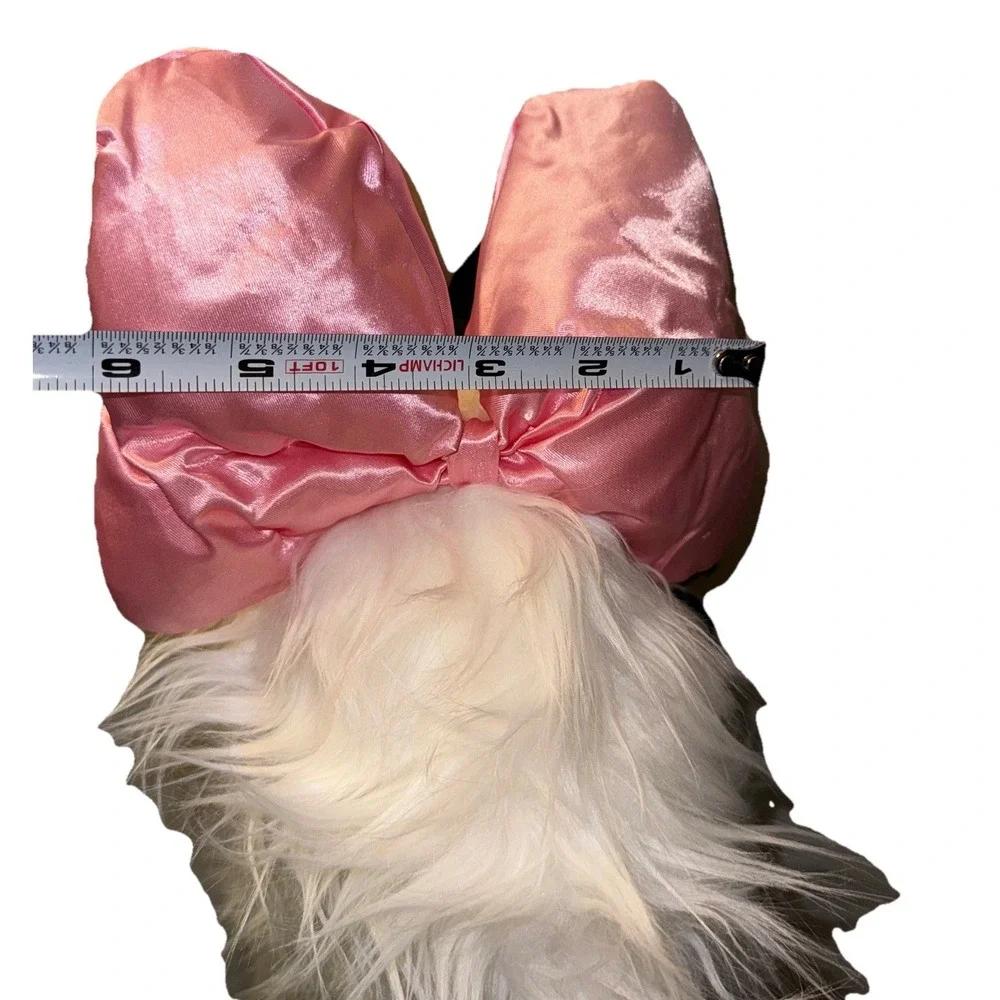 Disney Parks Aristocats Marie Plush Tail Costume Furry Large Pink Satin Bow NWT